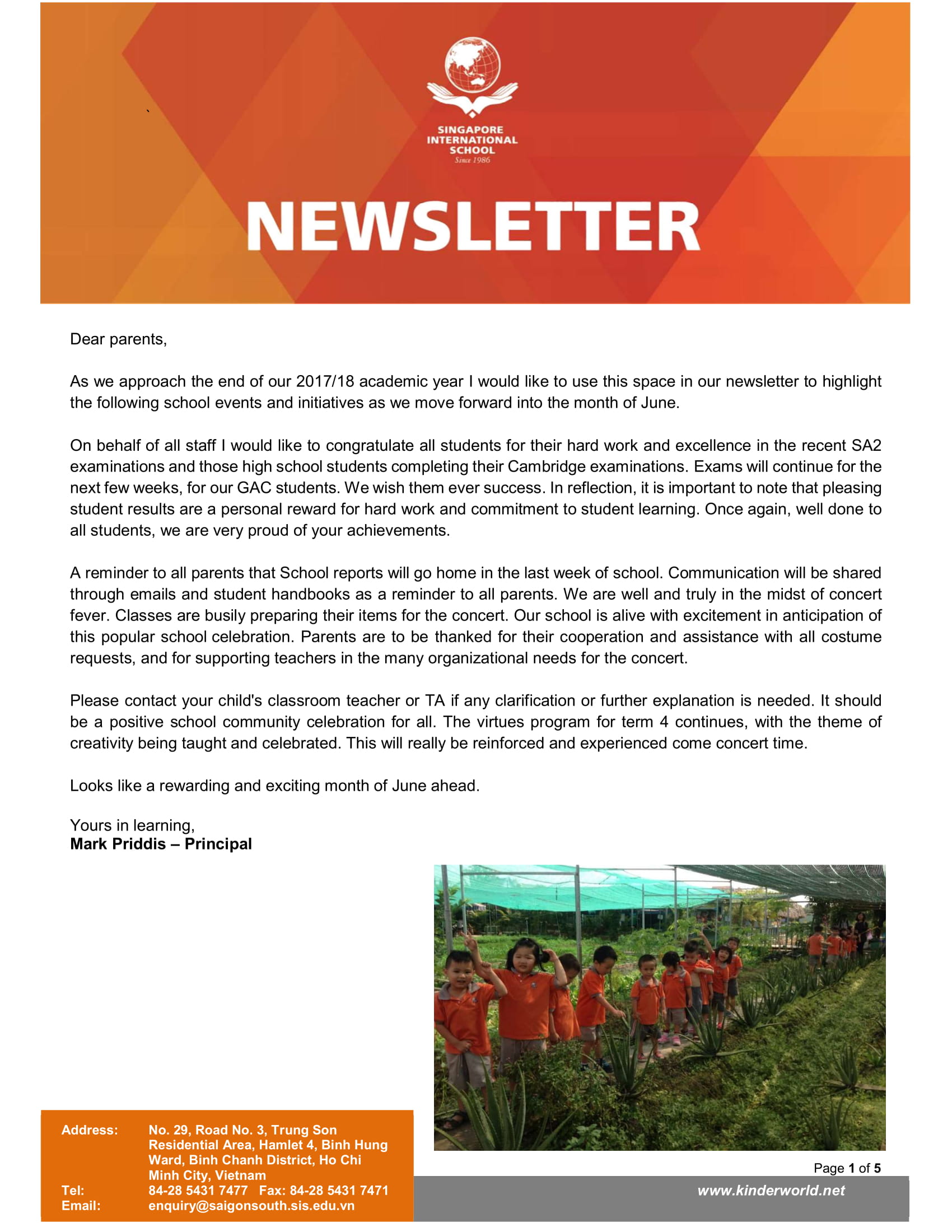 SIS - Newsletter of May 2018 - ENG-1