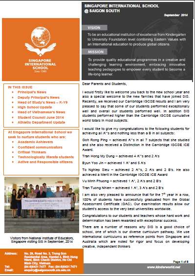 SIS@SS Newsletter for September 2014 thumbnail image