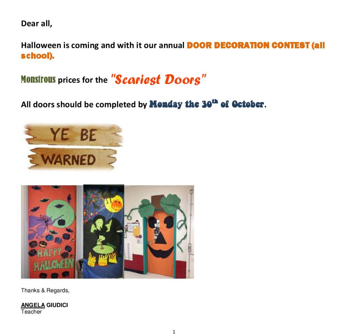 Haloween door contest