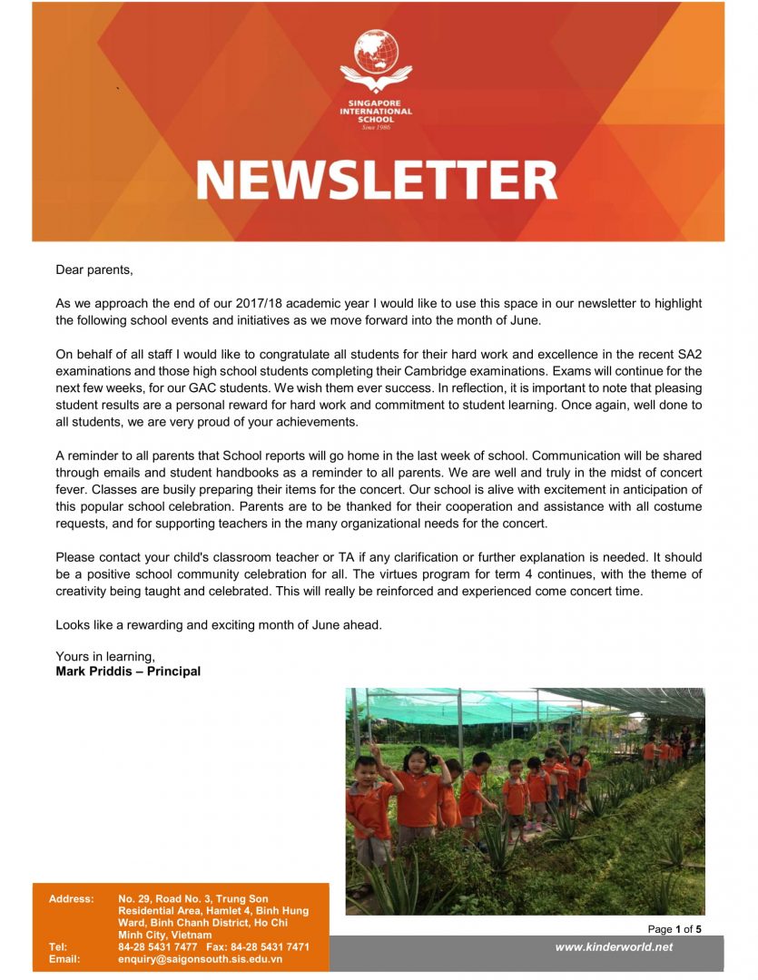 SIS - Newsletter of May 2018 - ENG-1