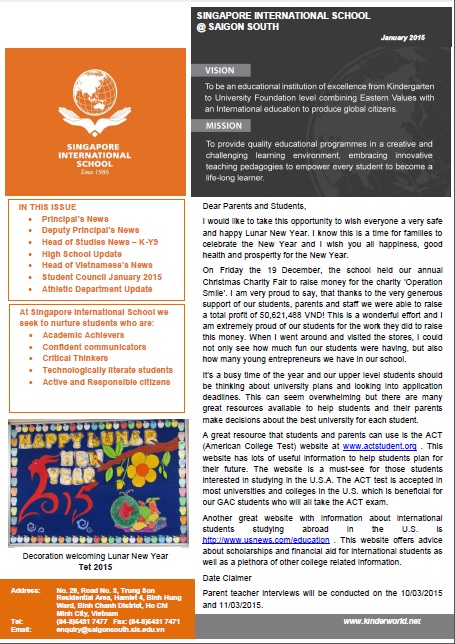 SIS@SS - Newsletter of Jan 2015 (English, 1.2MB)