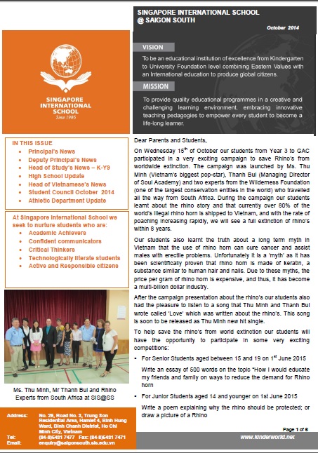 SIS@SS - Newsletter of Oct 2014 (English, 1.2MB)